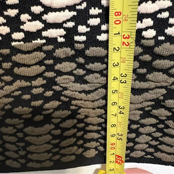 RONNY KOBO Knit Dress Bodycon Stretchy Black Cream Green Mini Tank Razor XS - Picture 10 of 10